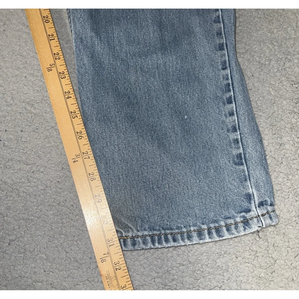 VTG Levi's 505 Batwing Jeans Men 34x34(30x31.5) Blue Denim Distress Straight Y2K